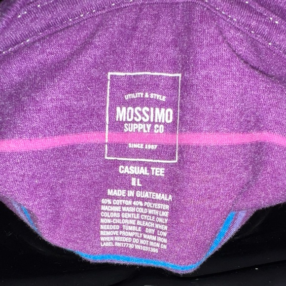 Mossimo Supply Retro Purple Pink Blue Stripe Long Sleeve Tee Size S/M - Picture 7 of 11